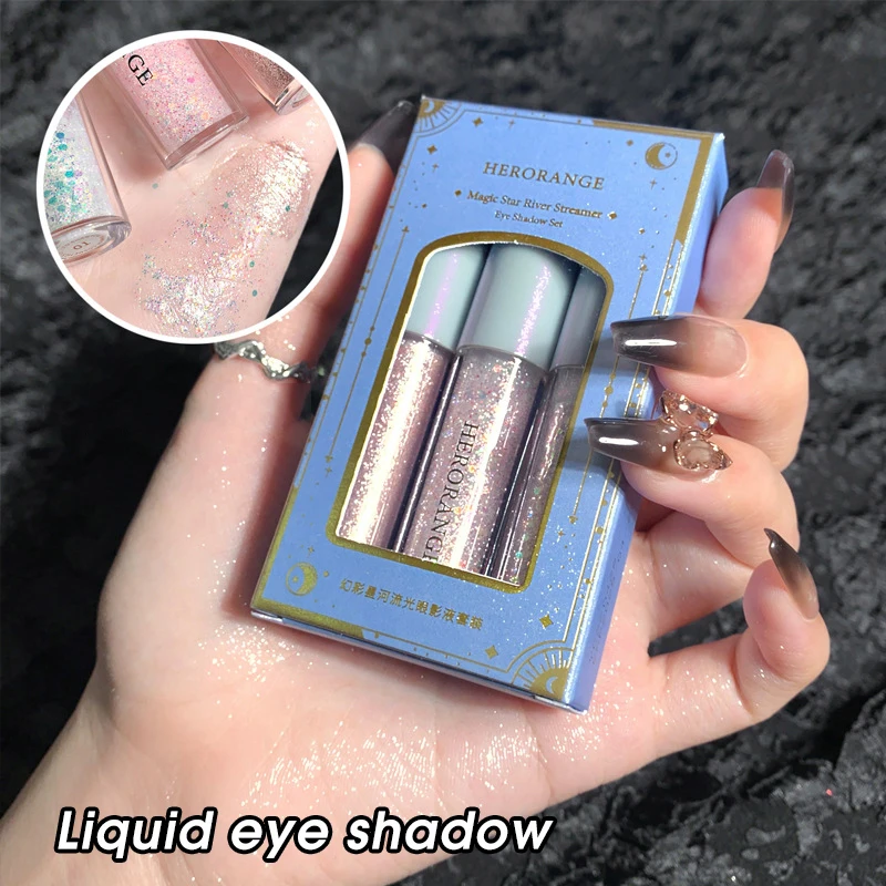 Očné tieňové tekuté perleťové jemné lesklý film s vysokým leskom Sleep Sleep Sleework Lightening Liquid Eye Shadow