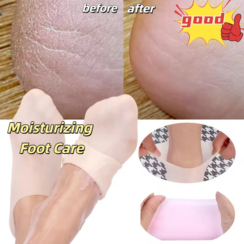 Ošetrenie pešo Silikónové zvlhčujúce ponožky pre suché prasknuté nohy Care Ponožky Spa pedikúry ponožky