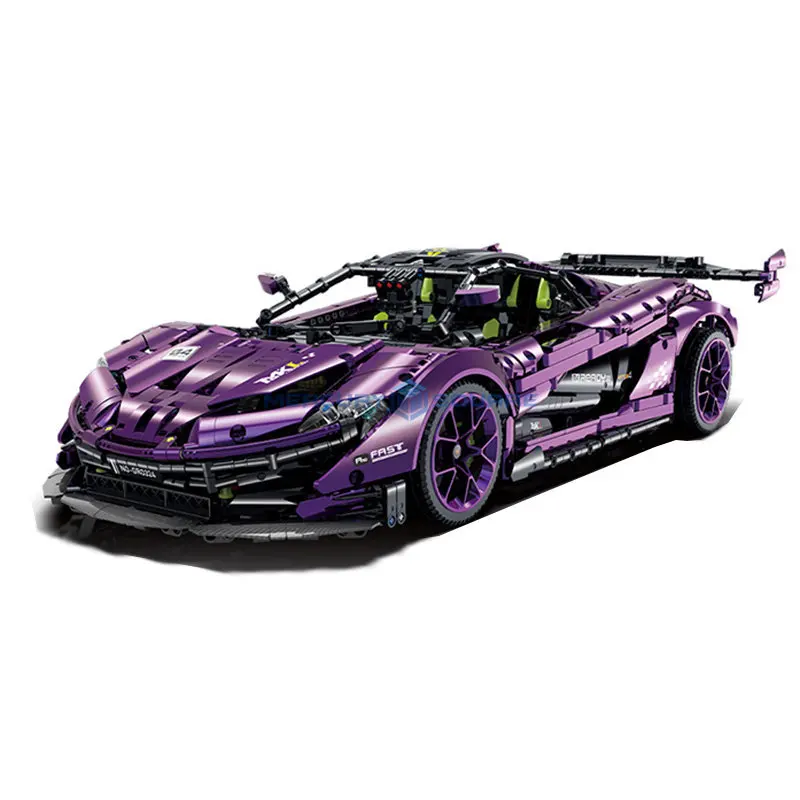 P1 GTR Racing CAR 1: 8 Model Building Super Sports Blocks Blocks MOC 10617 Rýchle rýchlosť tehly High Tech Toy Kit