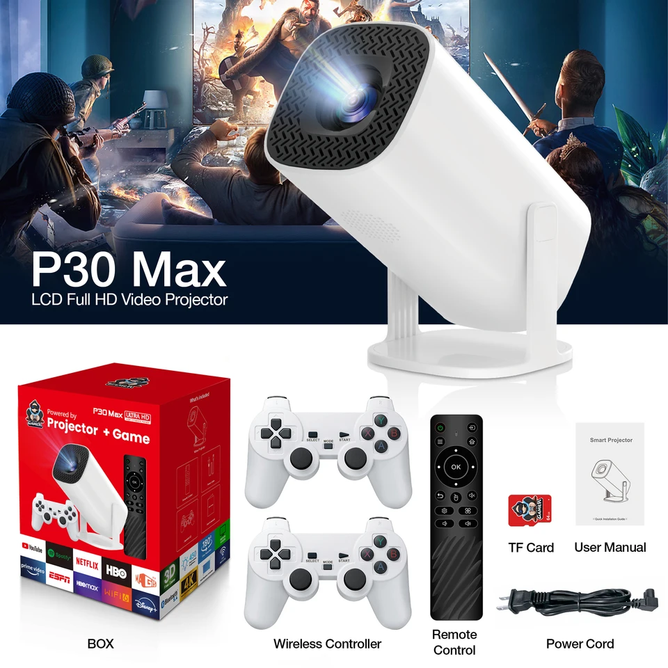 P30 Max Prenosný 3D hra Android 11 s dvoma rukoväťami H713 1080p BT5.4