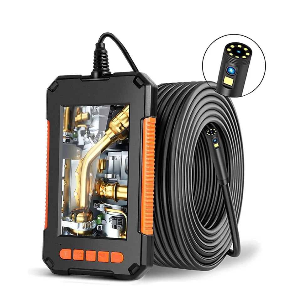 P40 Single & Dual Lens Industrial Endoscope 1080p 4.3 '' LCD Digital Borescope Inspection Camera