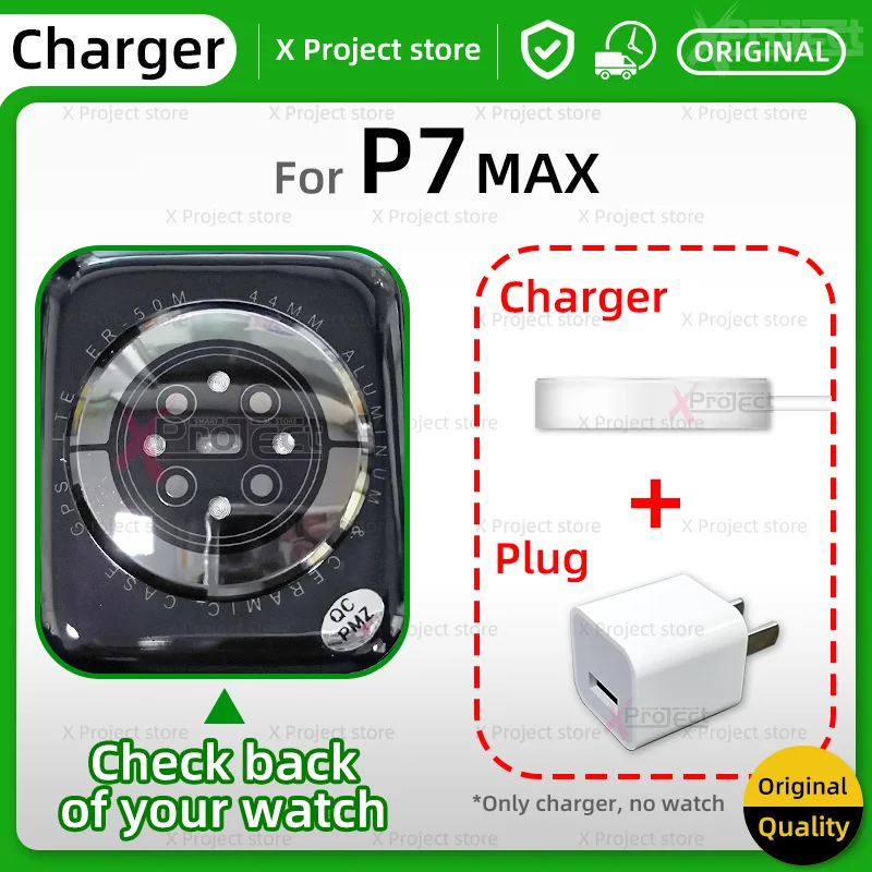 P7 Max Smart Watch Wireless Cable Cable pre P7max Smartwatch Series7 Magnetic USB Power Nabíjanie Originálna podpora GW67 Pro Max