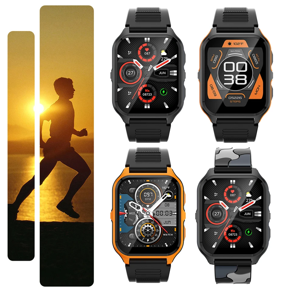 P73 Smart Watch 100+ Športové režimy zápästia Fitness Tracker so srdcovým spánkovým monitorom Smartwatch 1.83in IPS Screen for Men Women