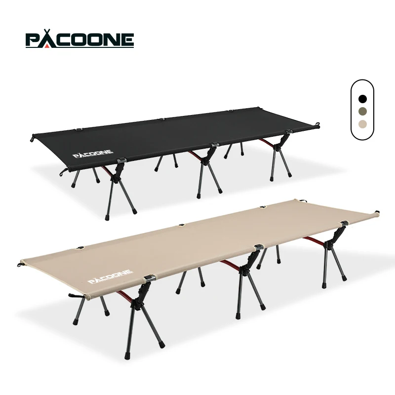 Pacoone Camping Cots Skladacia kempingová posteľ Prenosná vonkajšia posteľ Pohodlné spiace detské postieľky pre dospelých a deti kempovanie, cestovanie, RV