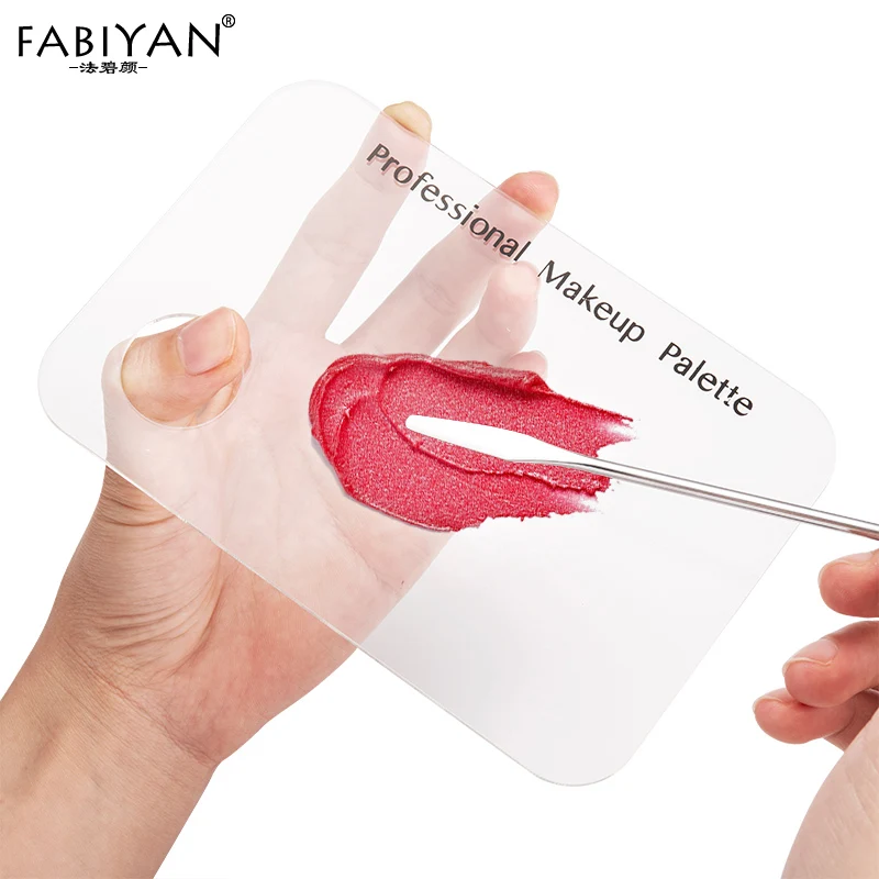 Paleta číre akrylové nechtové umenie make -up poľský gél základňa Eyeshadow Miešanie špachtle z nehrdzavejúcej ocele