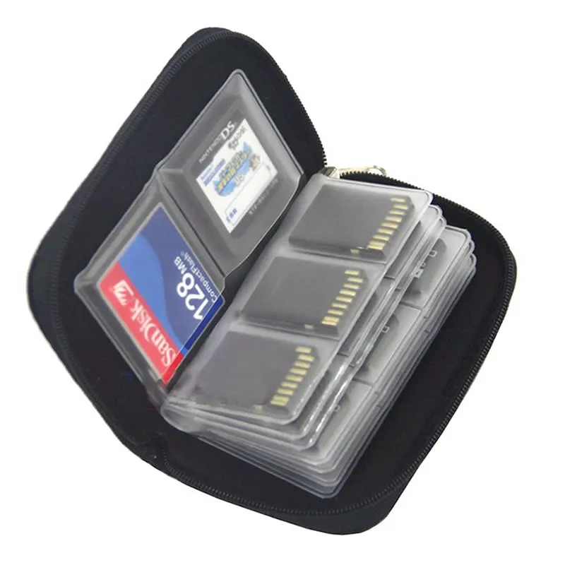 Pamäťová karta Storage Bag prepravovanie puzdra držiteľ Palet 22 slotov pre CF/SD/Micro SD/SDHC/MS/DS