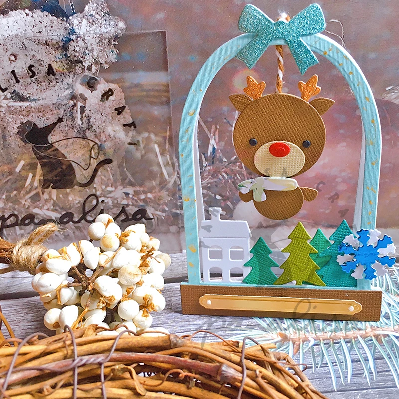 Panalisacraft Vianočné zvončeky snehová guľa kov Cutting Dies Stencils DIY Scrapbooking/Album Dekoratívne reliéfne DIY papierové karty