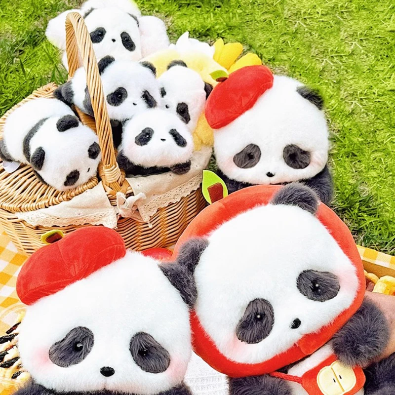Pandaroll jablko vlasy plyš Panda rameno kamarát žiarlivosť jablkovej hlavy plnené plyšové hračky vankúš deť