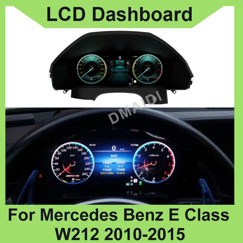 Panel hlavy vozidla LCD Digitálny klastík Dashboard Display pre Benz E Class W212 2009-2015
