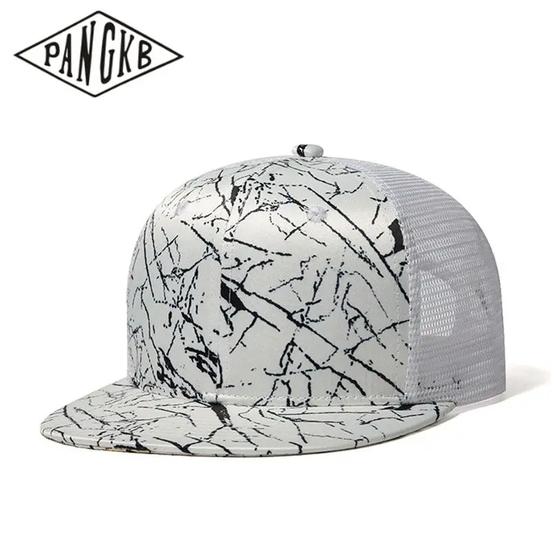 Pangkb značka Crack Element Cap Nový štýl biela sieť