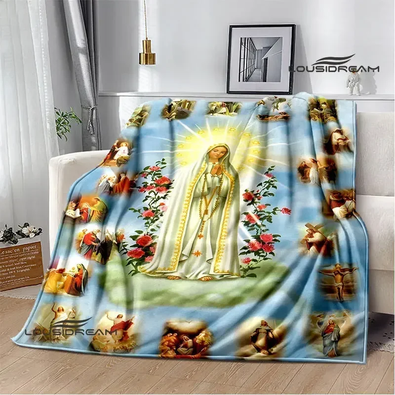 Panna Mary Faith Tlač prikrývky flanel mäkké pohodlie prikrývku domáca cestovná prikrývka Deti teplá prikrývka piknik prikrývka narodeniny darček