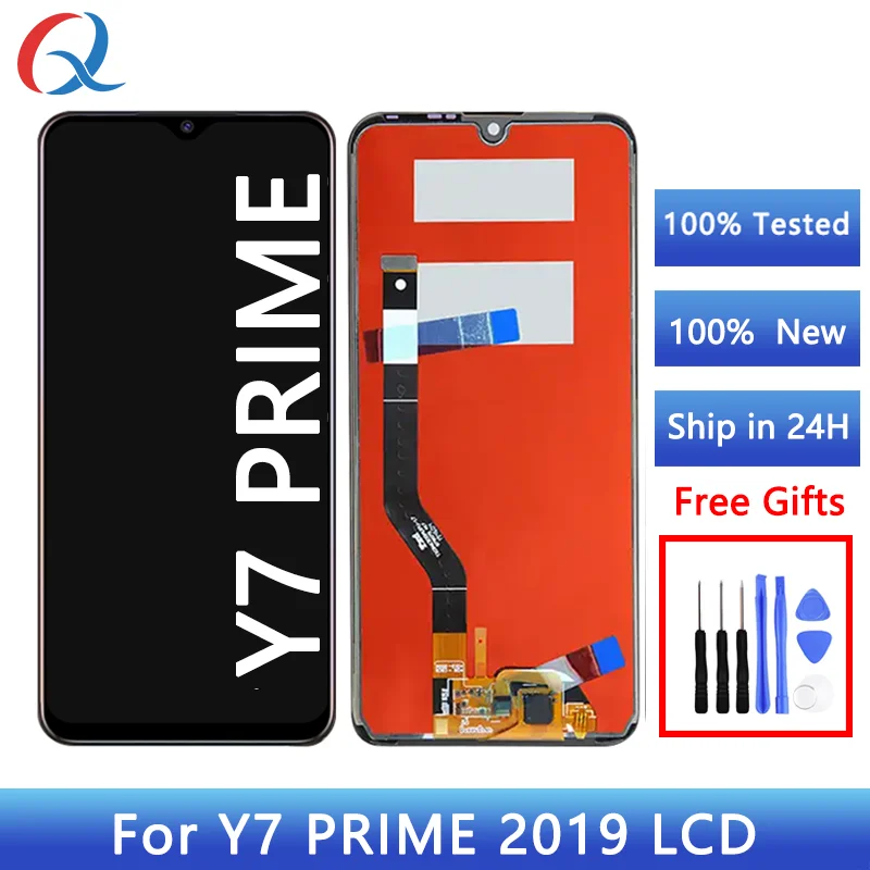 Pantalla pre Y7 Prime 2019 Displej pre Huawei Y7 Prime 2019 LCD dotyková zostava digitalizátora obrazovky pre výmenu Y7 Prime 2019