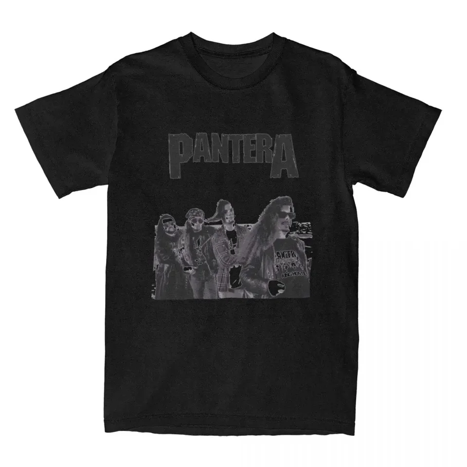 Pantera Band Black Metal Tričko Punk rock vinobranie bavlnené muži Ženy voľný čas s krátkym rukávom Harajuku O-Neck Streetwear Unisex Tees