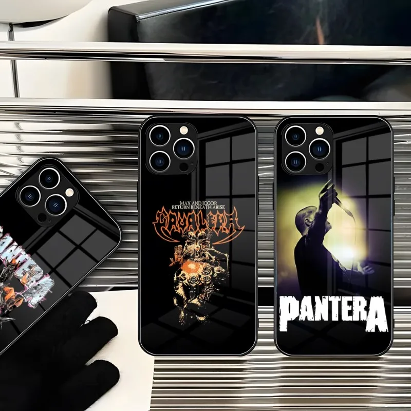 Pantera Ritual Metal Band Telefón puzdro pre iPhone 14 Pro 15 max Plus 13 12 11 x xr xs 8 7 6 Mini SE 2022 Dizajn skla zadný kryt