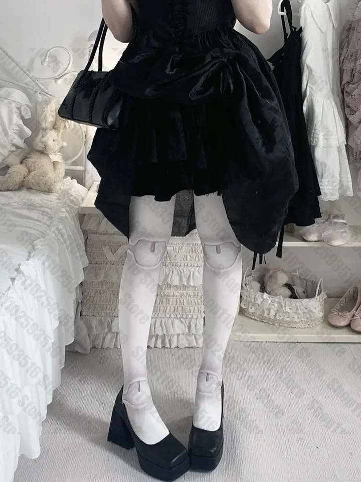 Pančuchy y2k pančucháče Ženy fetiš gotická lolita sexy shoopy punk emo sissy pančuchá
