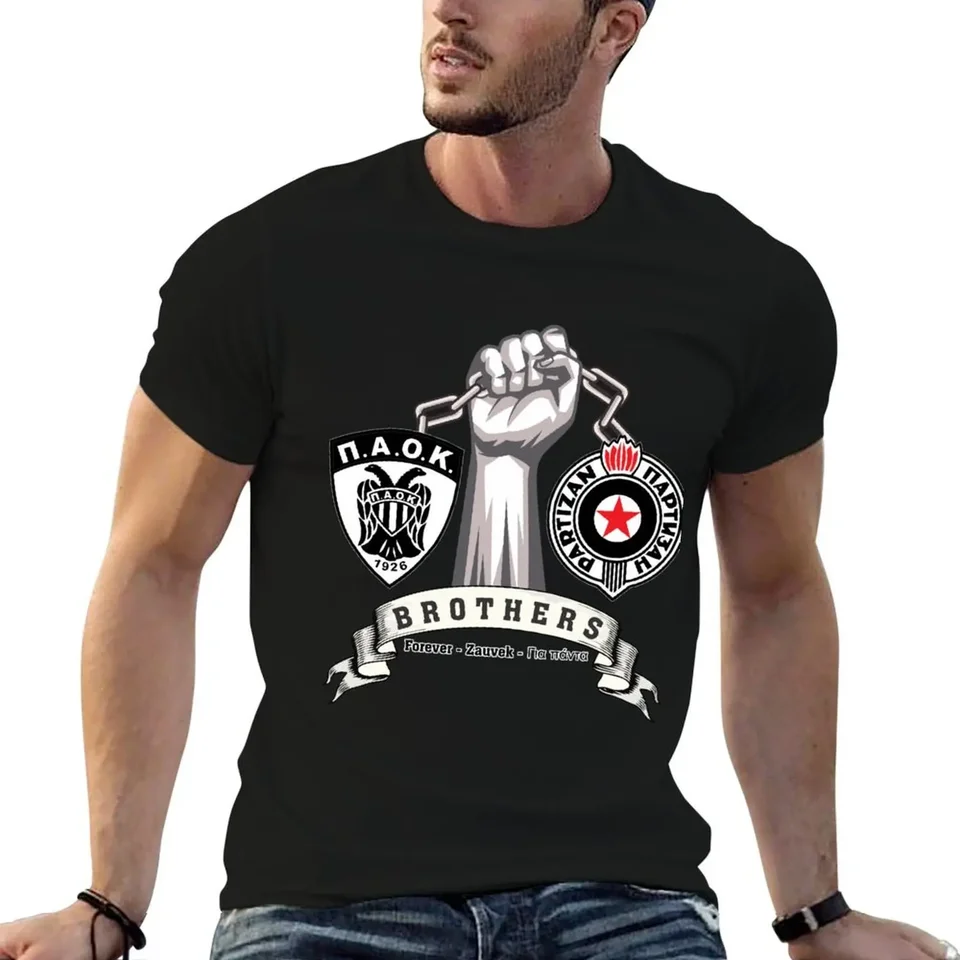 Paok - Partizan v jednom tričku Grafické košele Dizajnérske košele Grafické tričko Vintage Graphic TEE Móda móda