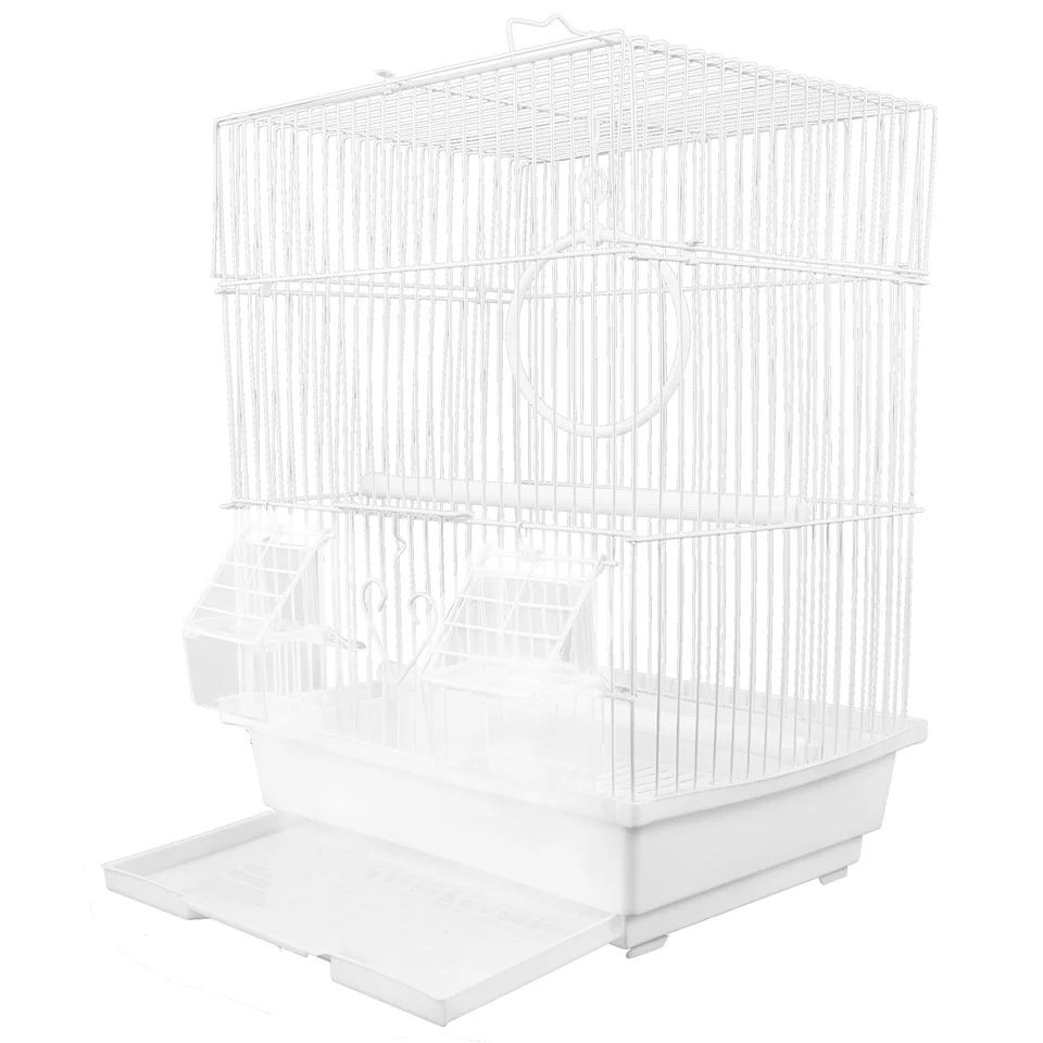 Papagájová klietka Birdcage Pet Pet Handheld Conure Birds nosič klietky pre drôt biely kohút cestovanie