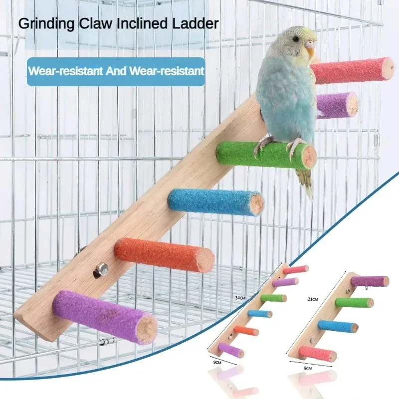 Papagájové hračky 4/6/8 Bird Interactive rebrík brúsenie pazúry drevený rebrík zobák tiger pokožka pivonka pivonky