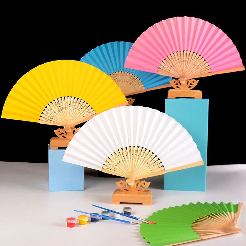 Papier bambus skladacie ruky fanúšik Svadba personalizovaných fanúšikov FSahion Party Decor Art Craft Čínsky tanečný fanúšik domáce ozdoby darčeky