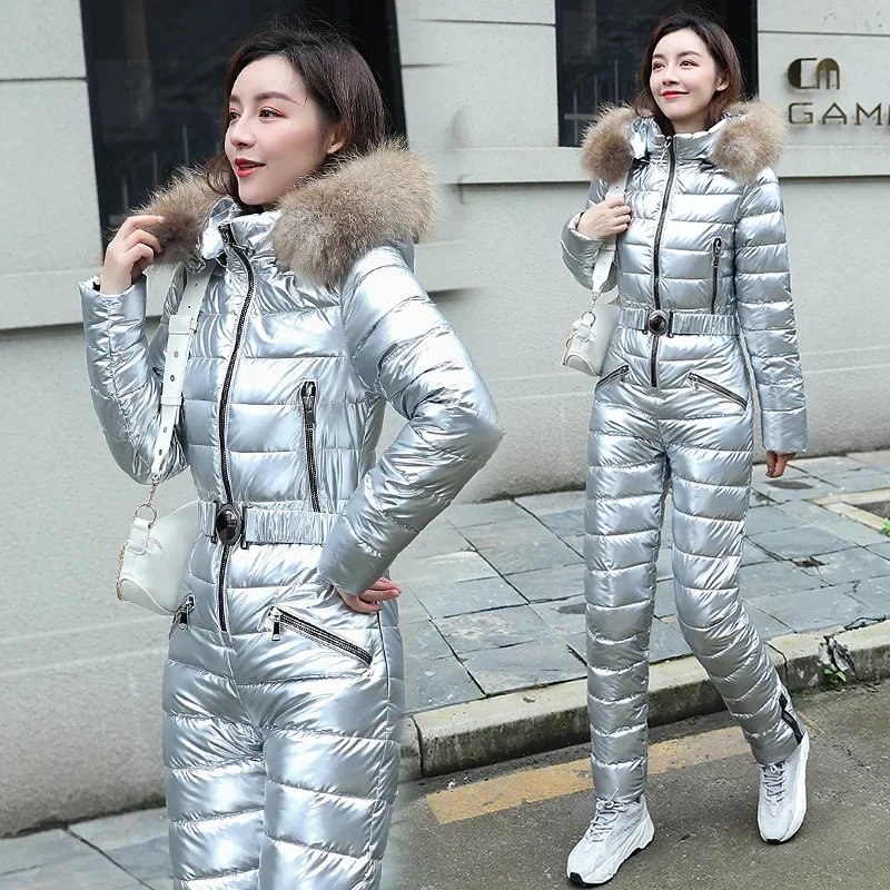 Parkas Ženy Nové veľké vlasové golier zahustené dole z bavlnenej dámskej zimnej zimnej zimnej lyžiarskej nosnosti zimné kabáty Parky Wink Women
