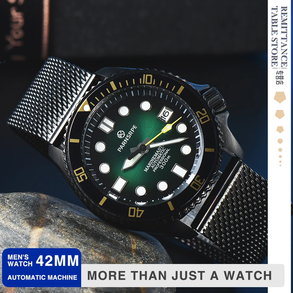PARNSRPE - Luxusné pánske hodinky Japan Japan NH35A CALIBER SAPPHIRE CRYSTAL CRYSTA