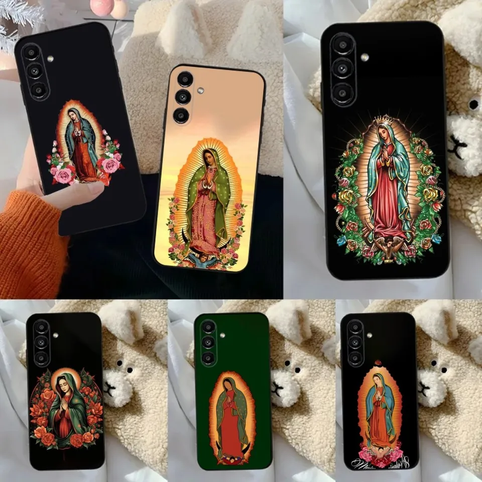 Pase Panny Mary Phone pre Samsung S24,23,22,30,21,10,9, Ultra, Plus, Lite, Fe, 5G Black Soft Case Case
