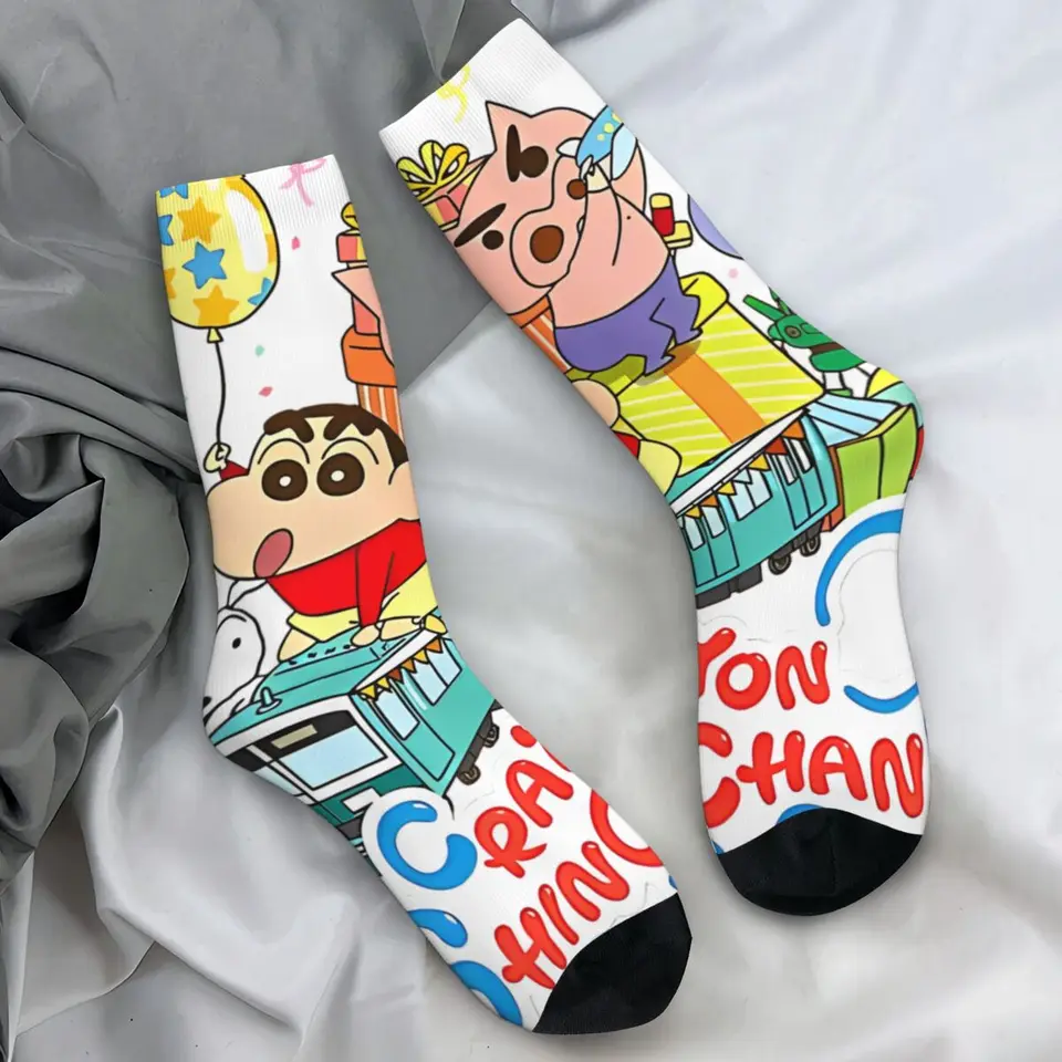 Pastelky Nohara Shinnosuke ponožky Shins-Chans Korean Kórejské pančuchy Dospelí muži teplé mäkké ponožky
