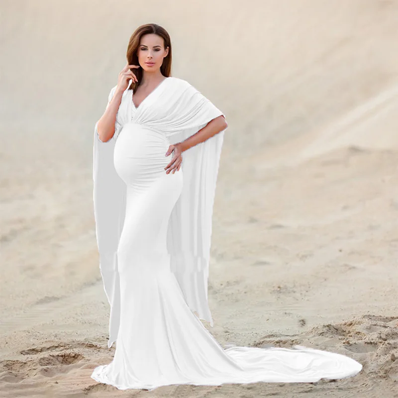 Pastier Dizajn lietajúce šaty pre tehotné ženy Fotografie Elegantná prema dĺžka dĺžky maxi