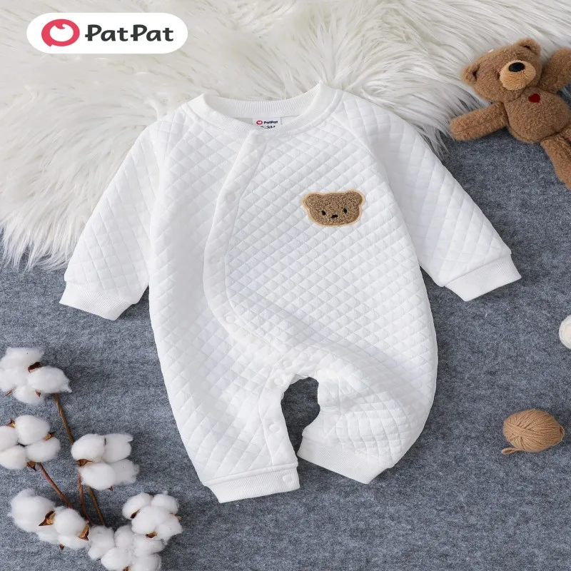 Patpat 1pc zvierací vzor medveďa Unisex unisex Baby Romper