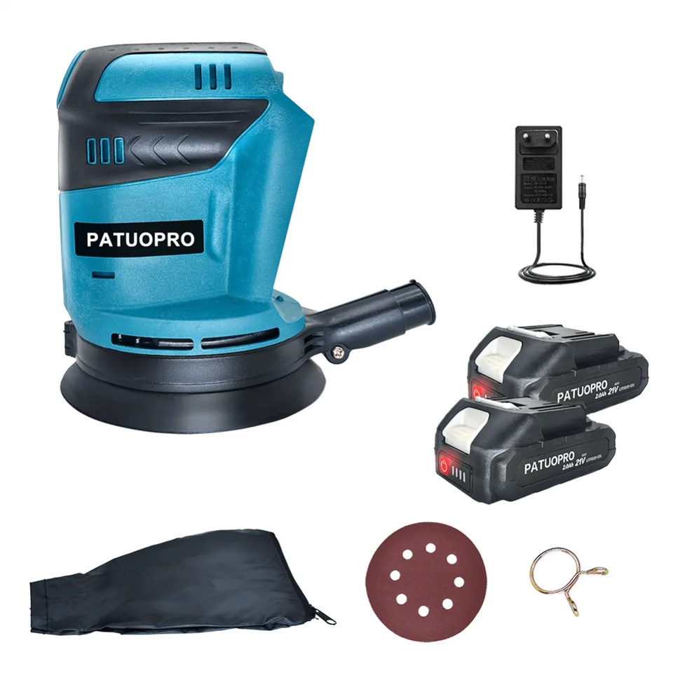 PATUOPRO BEZPEČNOSŤ ROBLE OBRON Sander Electric Drevené brúsky s leštiacim strojom s pieskovým papierom pre batériu Makita 18V