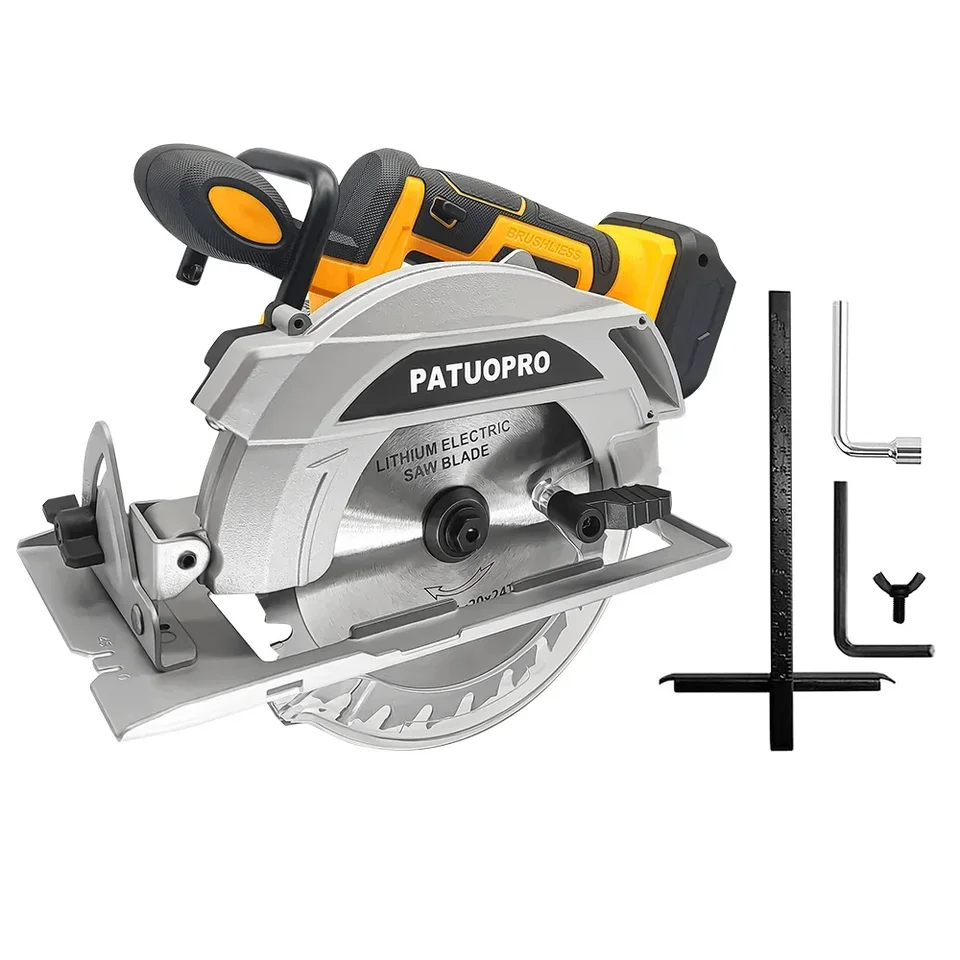 PATUOPRO BRSE bez kruhovej píly nabíjateľnú domácu elektrickú pílu PILA KAMEN WOOD Power nástroj pre batériu Makita 18V （Bez batérie）