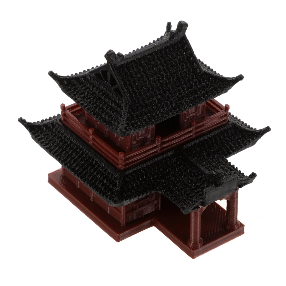 Pavilónové dekorácie mini simulačná socha miniatúrna akvárium Japonské plastové rybie nádrž Záhrada