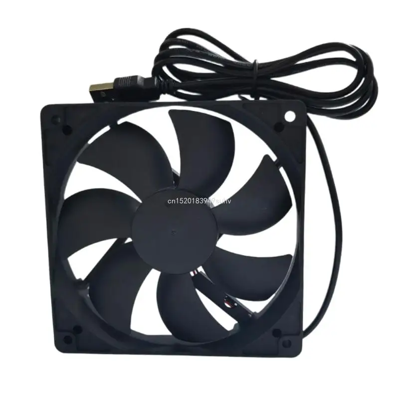 PC chladiaci ventilátor USB5V 0,45A 12 cm 12025 Model Model s nízkym hlukom chladiacim ventilátorom pre chladič smerovačov počítača