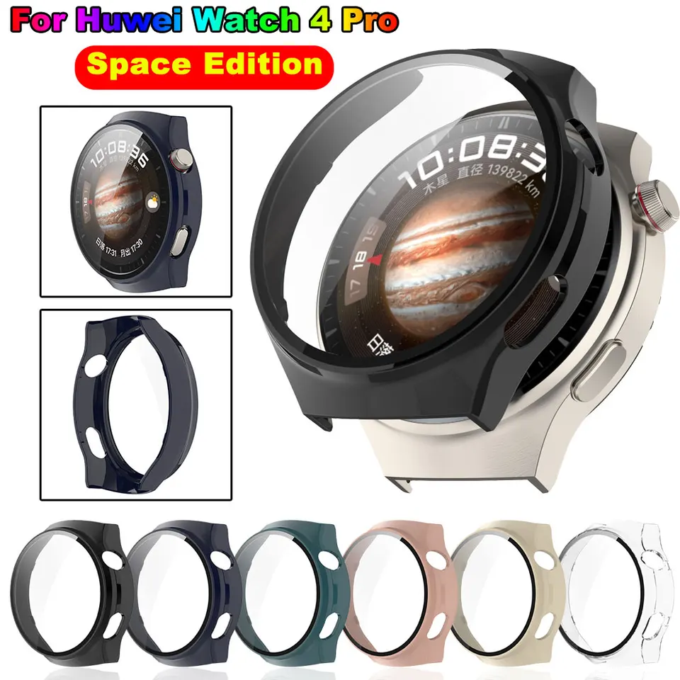 PC puzdro + sklo pre Huawei Watch 4 Pro Space Edition Smart Watch Screen Protector Bumper Shell shell Huawei hodinky 4Pro Cover Case