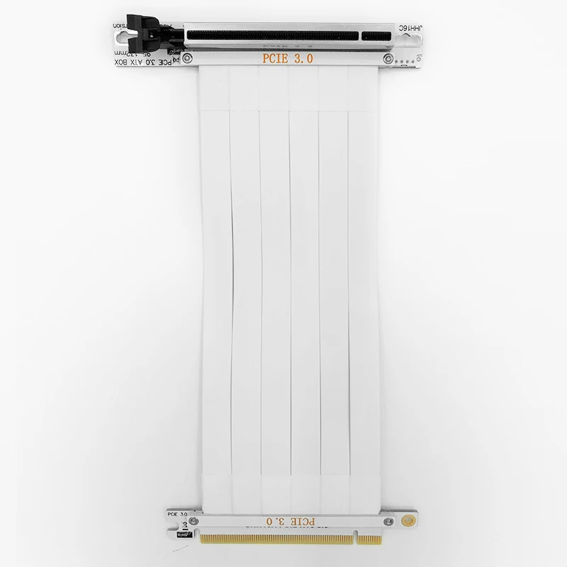 PCI-E X16 3.0 Biela predlžovacia stúpačka Vertikálna vertikálna vertikálna čiara PCI-E X16 RISER KABELOVÁ KITY 10 cm-100 cm