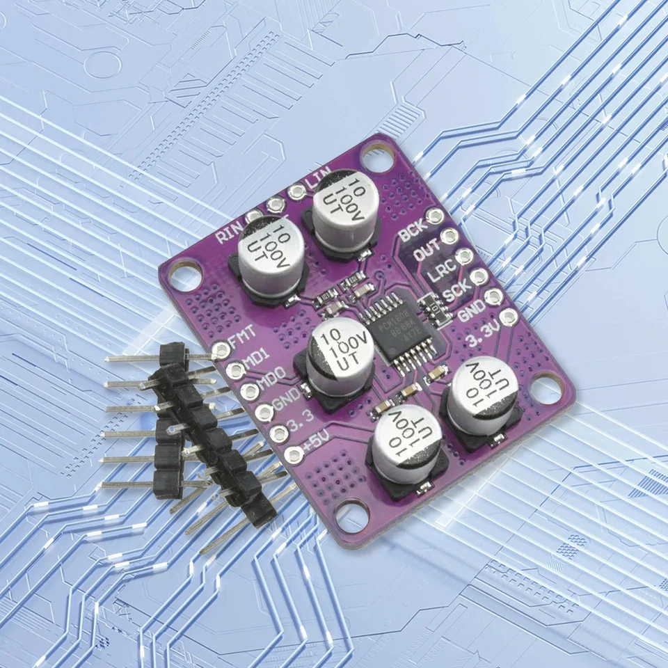 PCM1808 99DB SNR Audio zosilňovacia doska 24bit s jedným koncom analógového vstupu Dekodér zosilňovača Player Modul DIY Kit