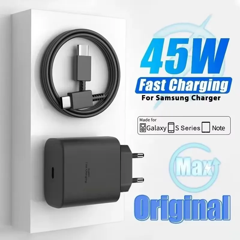 PD 45W 5A Super Fast Charger pre Samsung S21 S22 S23 S24 Plus note20 Ultra A34 A53 A54 A55 A71 A71 A73 USB-C Rýchle nabíjanie kábla 2M 2M
