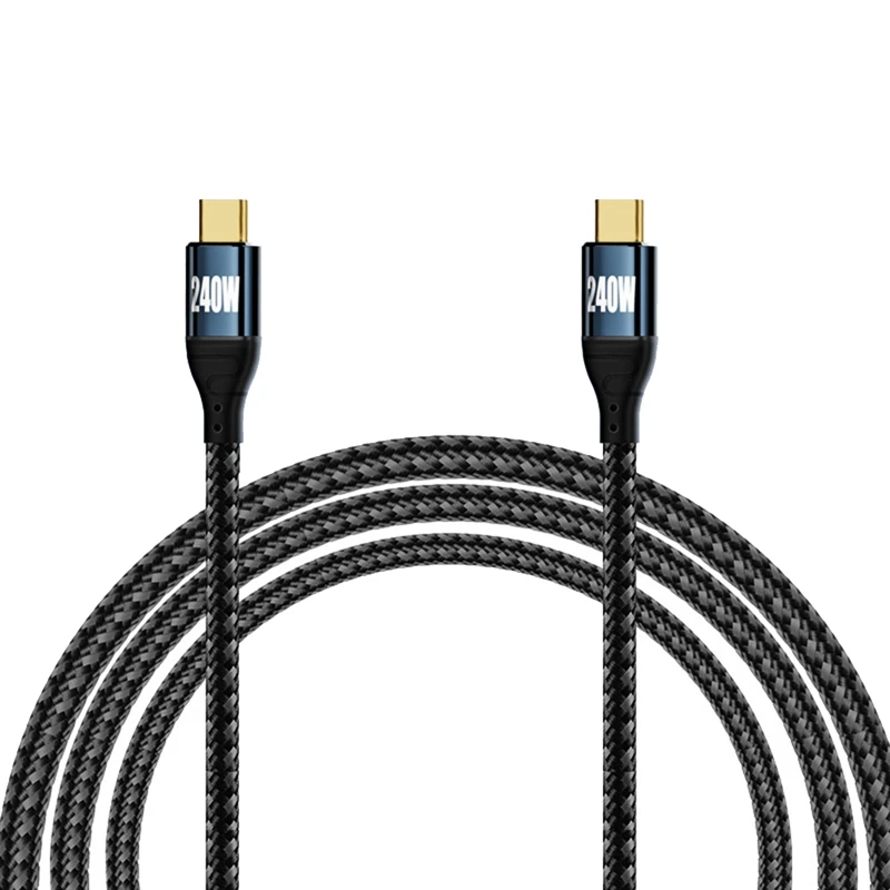 PD3.1 240W High-výkonný nabíjací riadok USB-C Type-C 2.0 Gen 2 5A Mobilný telefón prenosný telefón Super rýchle nabíjacie kábel (1 m)