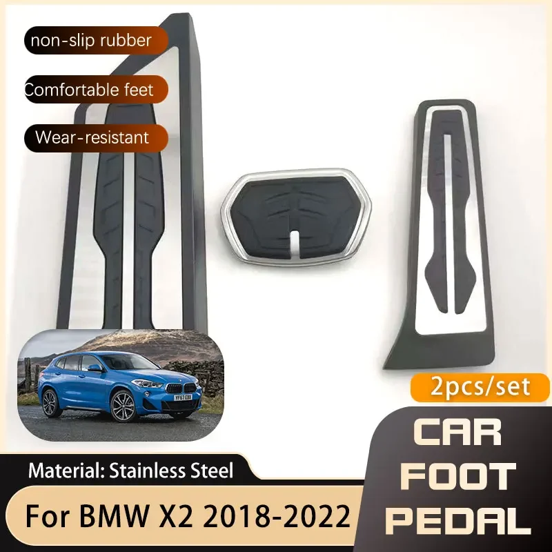 Pedále pre nohy pre automobily pre BMW X2 F39 2018 2019 2020 2021 2022 BRZDE ACELERÁTOR BRZDE ZTADLESNE ZÁVEREJNÉ NIE Vŕtacie kryty pedálov