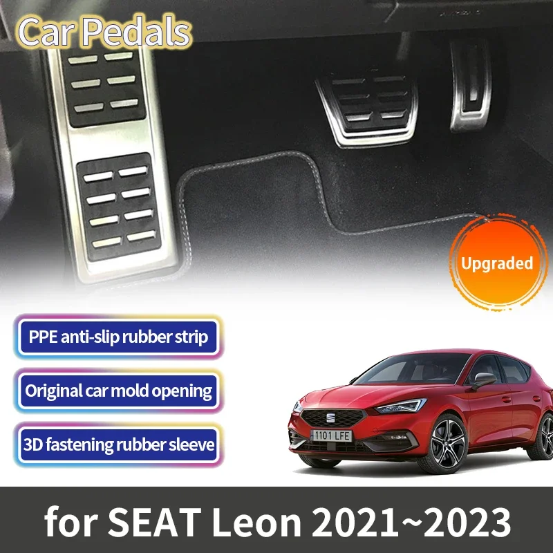 Pedále pre nohy pre autá pre sedadlo Cupra Leon MK4 2021 2022 2023 Príslušenstvo z nehrdzavejúcej ocele Plynová brzdová brzda Restfoot Pedál Padá