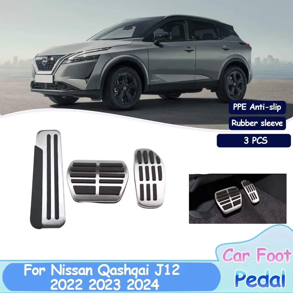 Pedále pre nohy pre Nissan Qashqai J12 2022 2023 2024 Vysoko kvalitný štýl Neklipová palivová brzda bez vŕtacej zliatiny pokrýva diely