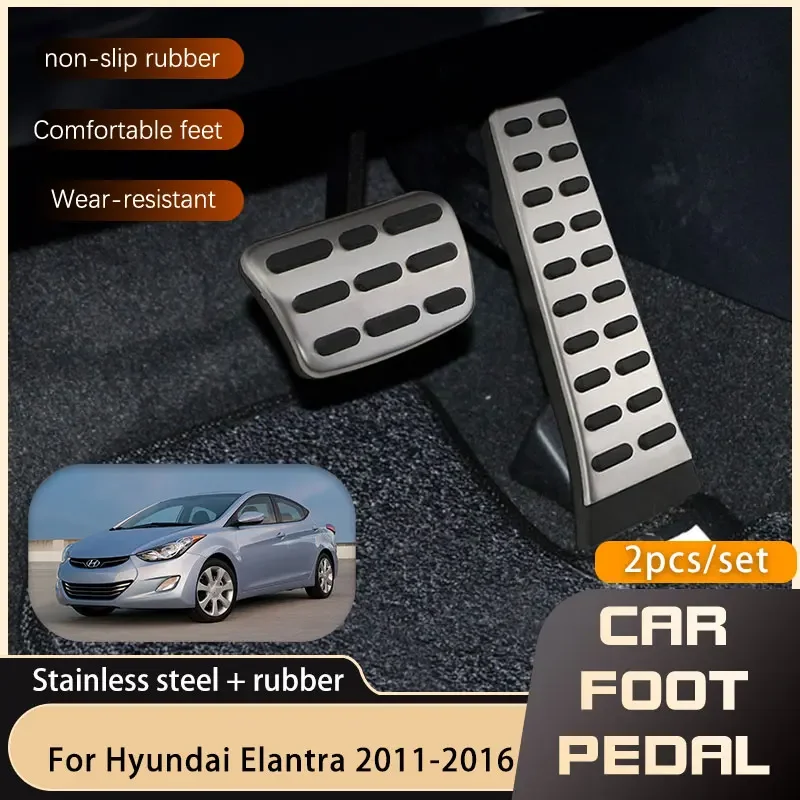 Pedále pre nohy z nehrdzavejúcej ocele pre Hyundai Elantra Avante i35 Elantra 2011 2012 2013 2014 2015 2016