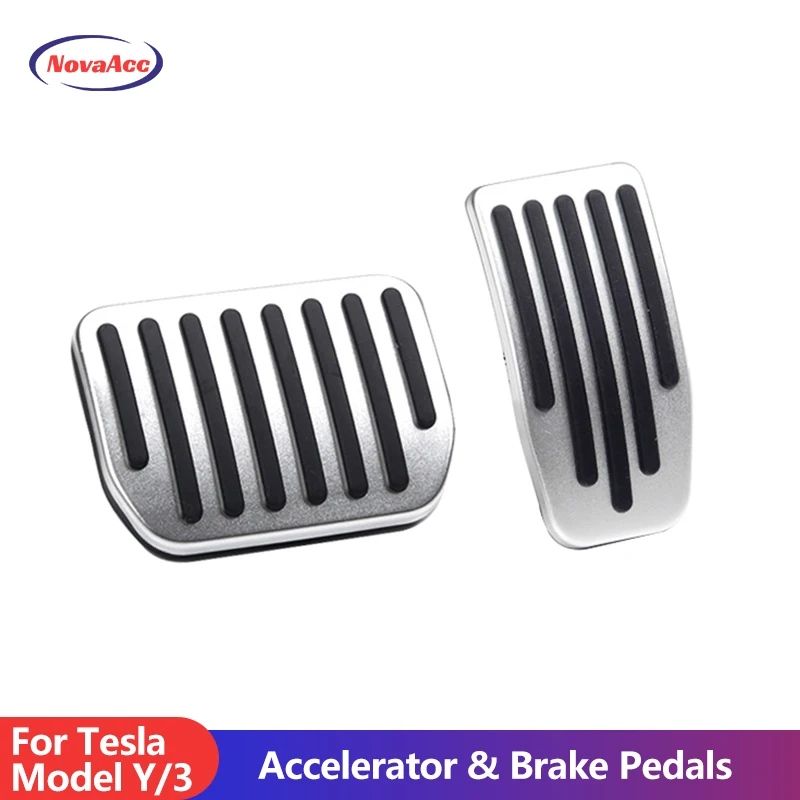 Pedály Nastavené nekĺzavé pedálové vankúšiky Pedal Pedal Pedály kryty z nehrdzavejúcej zliatiny zliatiny Pedál Pedál pre Tesla Model y 3
