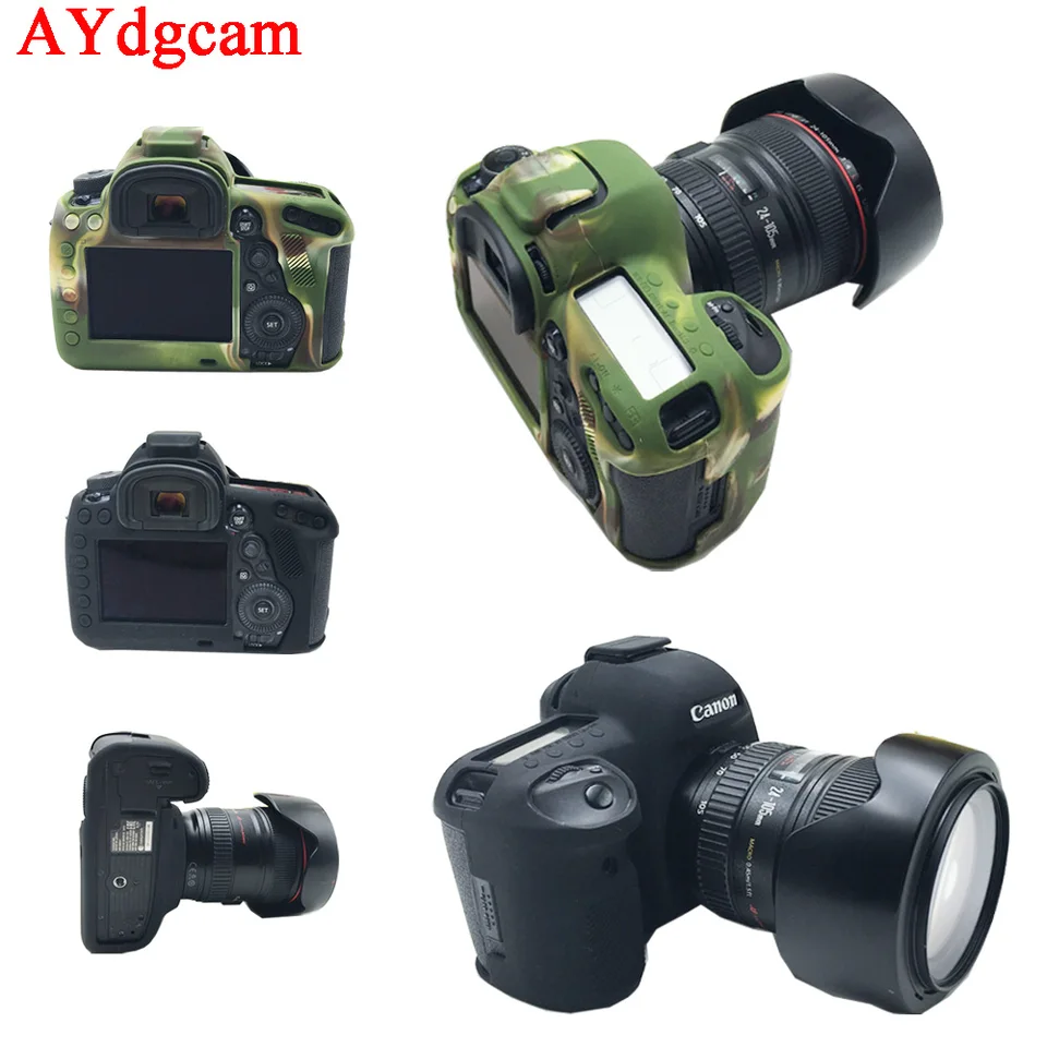 Pekná kamera Video Video pre Canon 5D4 5D Mark IV Silikónový puzdro gumy Camera Puzdro pre 5D Mark 4 Ochranné pokožka tela