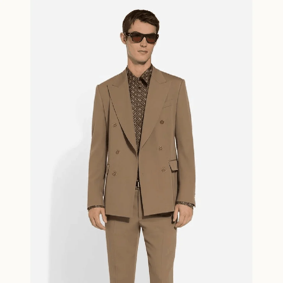 Pekné dvojité mužov oblek dva kusy (bunda+nohavice) klopa outfits elegantné príležitostné večierky ples svadobné set