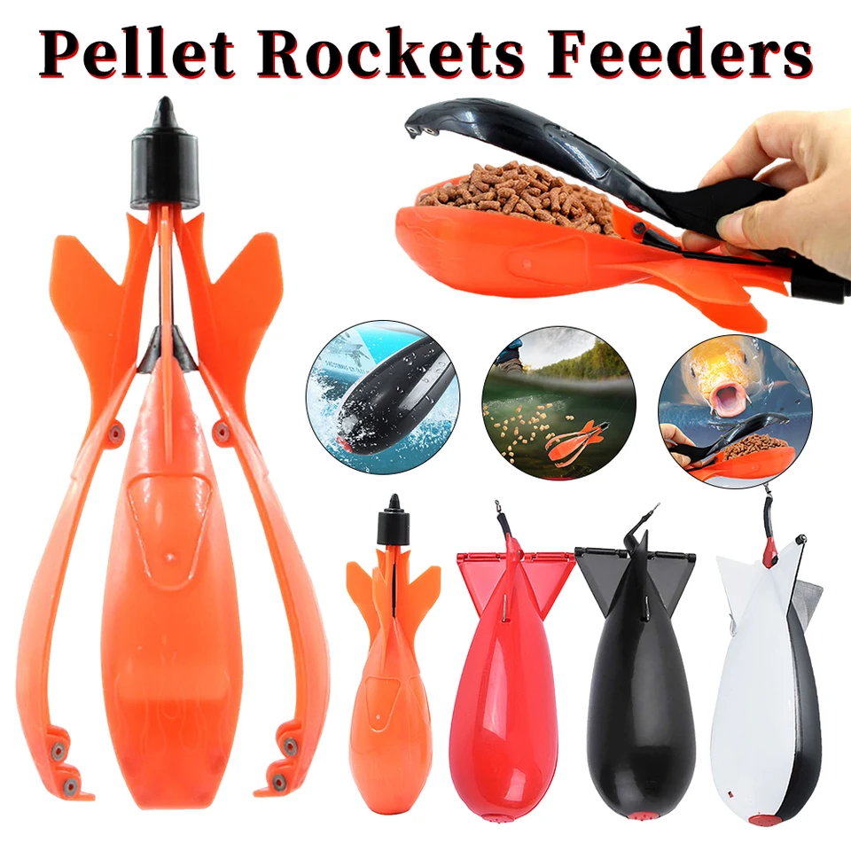 Pelety Rakety Feeders Carp Rybárska nádoba Prenosná malá bomba SPOD Float návnady držiak rakety Raket Raket Rybolov náradie