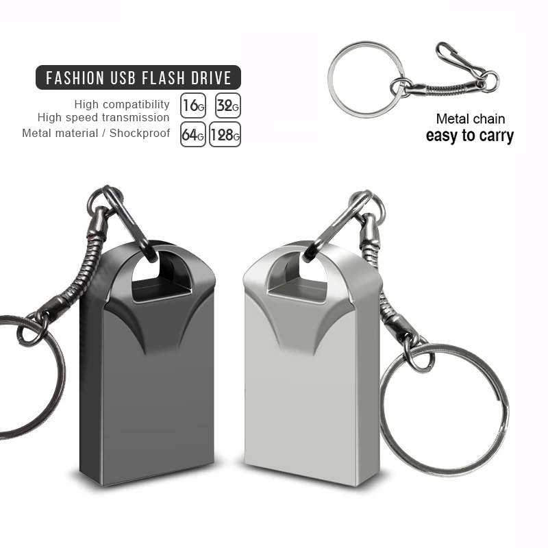 Pendrive USB 2.0 Flash Drive 4 GB 8 GB 16GB32GB 64 GB kovová blesková pamäťová palica 128 GB Pen Drive 256 GB 512 GB USB Stick Dalk Ring Ring