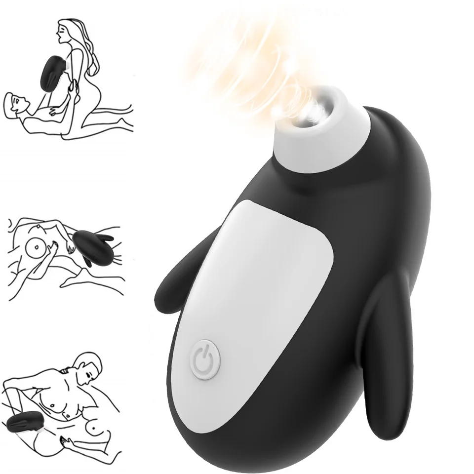 Penguin Vibrátor vagína klitoris klitoris bradavka sušer orálny orgazmus silné sexuálne hračky pre ženy