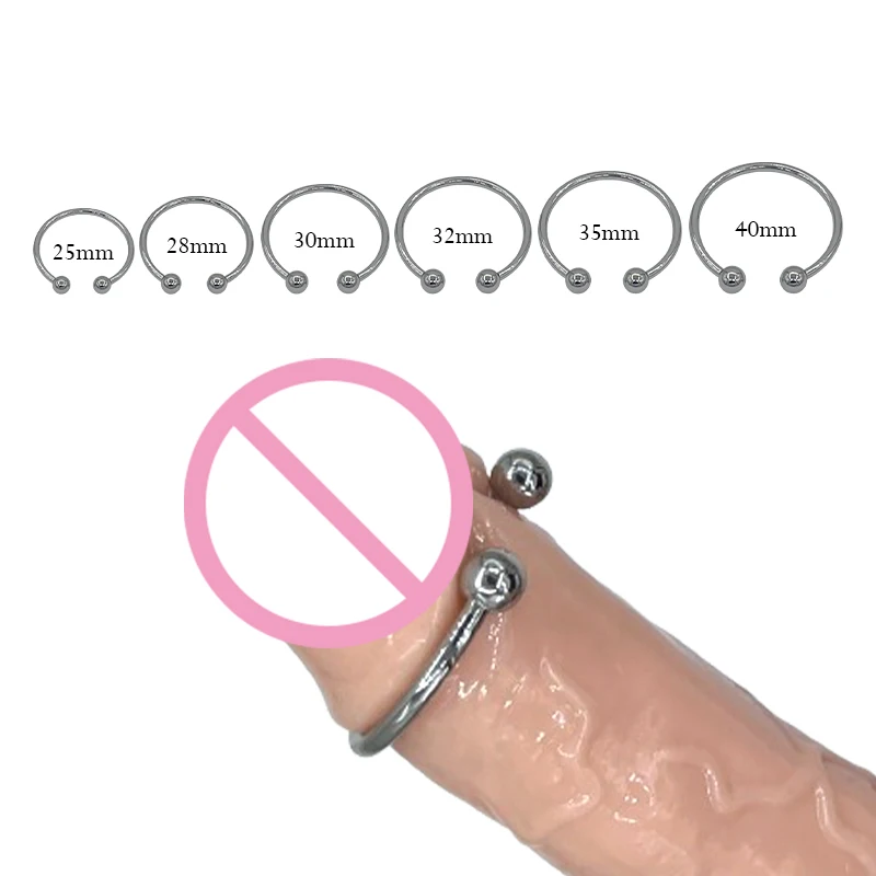 Penis Ring Nerezové krúžky hlava Glan stimulujúce výrobky dospelých Muž Sex Hračky kovové kovové kruhové hračky pre mužov pre mužov oneskoria ejakuláciu