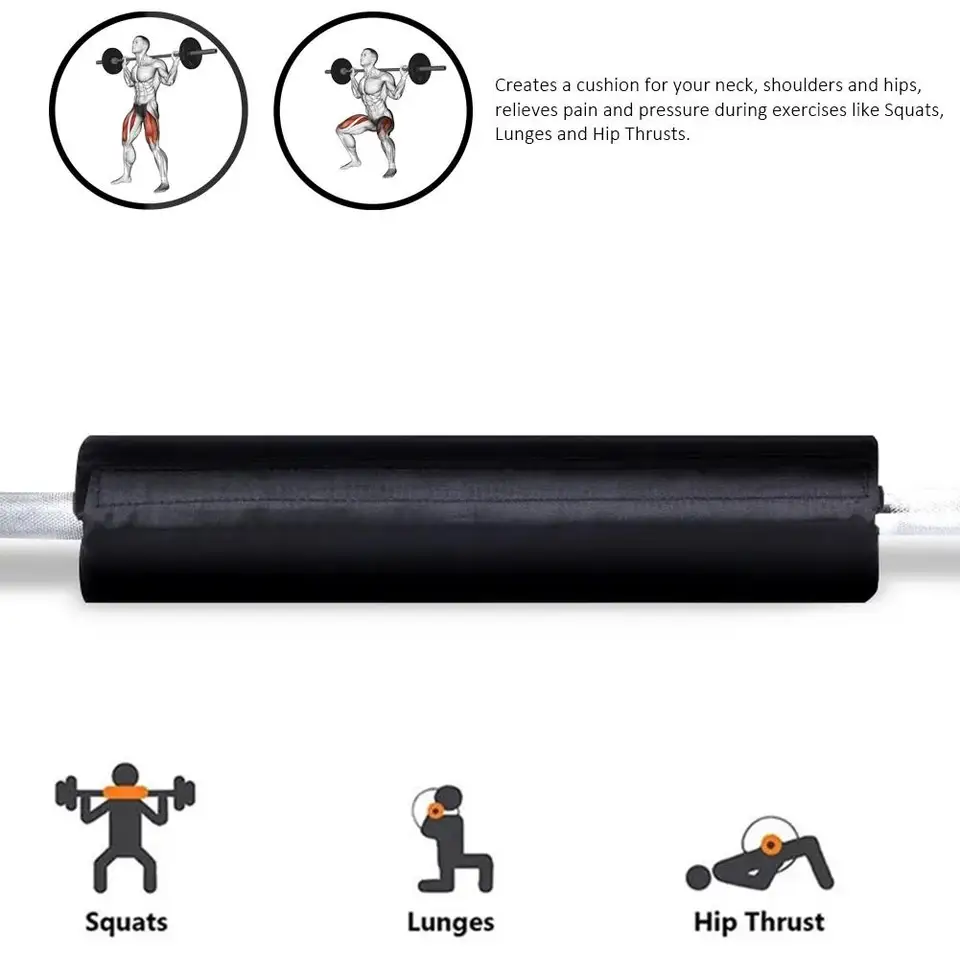 Penové drepové ramenné podložka Hmotnica zdvíhací krk vložka Zhruba činka Push Barbell podložka Hmotnostná ochrana rukávy Zdvíhanie, ak by sa F3G0